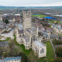 Buy canvas prints of Gloucester Cathedral Aerial Views by Apollo Aerial Photography