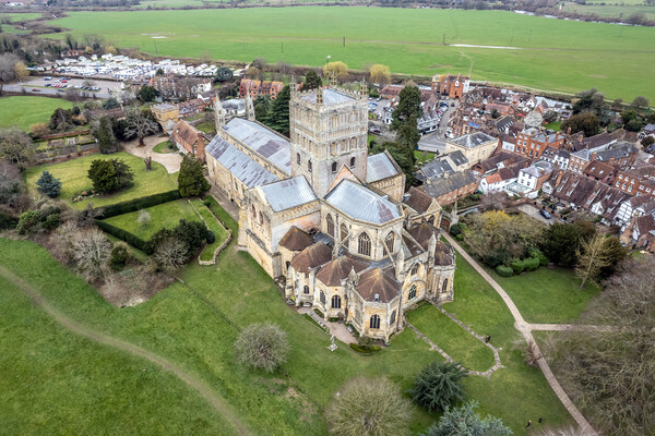 Tewkesbury Abbey Picture Board by Apollo Aerial Photography