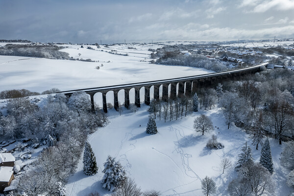 Penistone Viaduct In The Snow  Picture Board by Apollo Aerial Photography