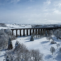 Buy canvas prints of Penistone Viaduct Winter Scene by Apollo Aerial Photography