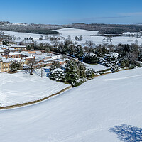 Buy canvas prints of Cannon Hall Winter Snow by Apollo Aerial Photography