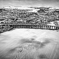 Buy canvas prints of Penistone Viaduct Mono by Apollo Aerial Photography