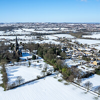 Buy canvas prints of Wentworth In The Snow by Apollo Aerial Photography