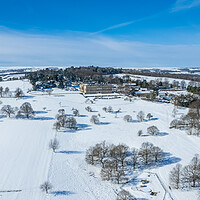 Buy canvas prints of Wentworth Castle In The Snow by Apollo Aerial Photography