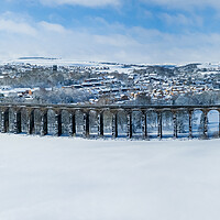 Buy canvas prints of Penistone Viaduct Winter Snow by Apollo Aerial Photography