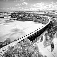 Buy canvas prints of Penistone Viaduct Black and White by Apollo Aerial Photography