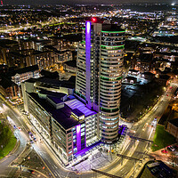 Buy canvas prints of Bridgewater Place at Night by Apollo Aerial Photography