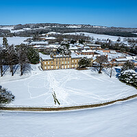 Buy canvas prints of Cannon Hall Snow by Apollo Aerial Photography