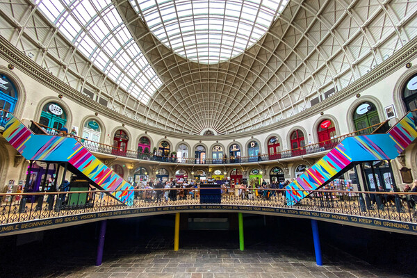 Leeds Corn Exchange Picture Board by Apollo Aerial Photography