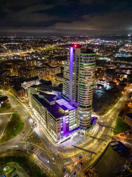 The Dalek Building Leeds Picture Board by Apollo Aerial Photography