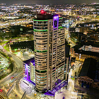 Buy canvas prints of Bridgewater Place Night by Apollo Aerial Photography