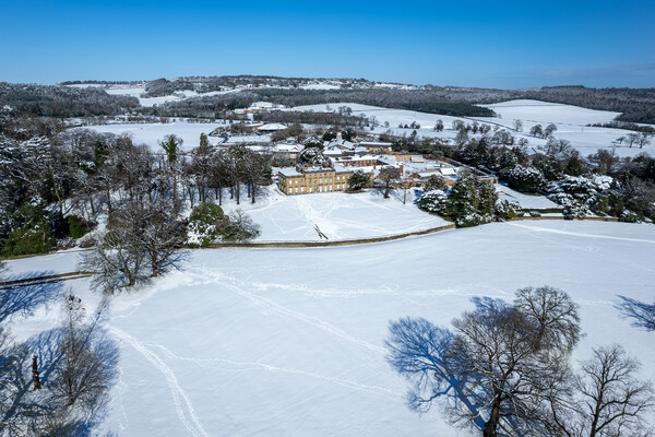 Cannon Hall Winter Scene Picture Board by Apollo Aerial Photography