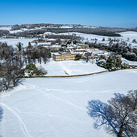Buy canvas prints of Cannon Hall Winter Scene by Apollo Aerial Photography