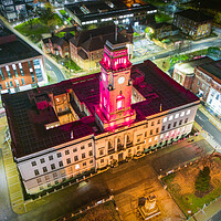 Buy canvas prints of Barnsley Town Hall building by Apollo Aerial Photography