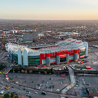 Buy canvas prints of Old Trafford Sunset by Apollo Aerial Photography