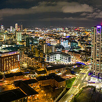 Buy canvas prints of Leeds City At Night by Apollo Aerial Photography