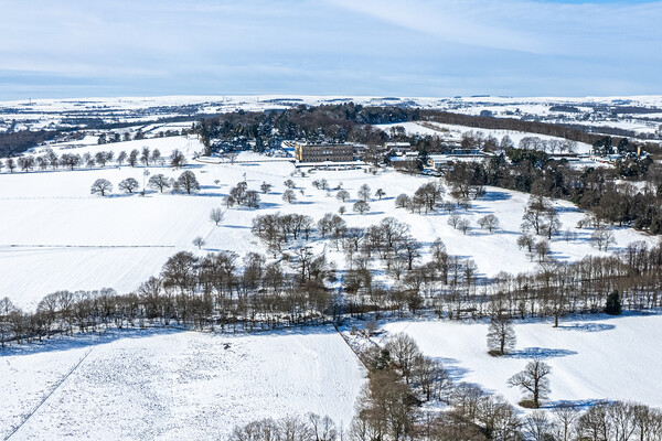 Wentworth Castle In The Snow Picture Board by Apollo Aerial Photography