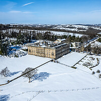 Buy canvas prints of Wentworth Castle Winter by Apollo Aerial Photography