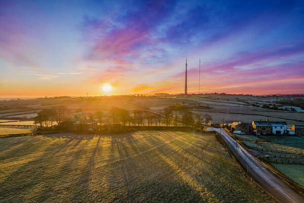 Emley Moor Mast Picture Board by Apollo Aerial Photography