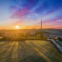 Buy canvas prints of Emley Moor Mast by Apollo Aerial Photography