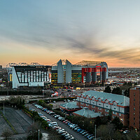 Buy canvas prints of Old Trafford Sunset by Apollo Aerial Photography