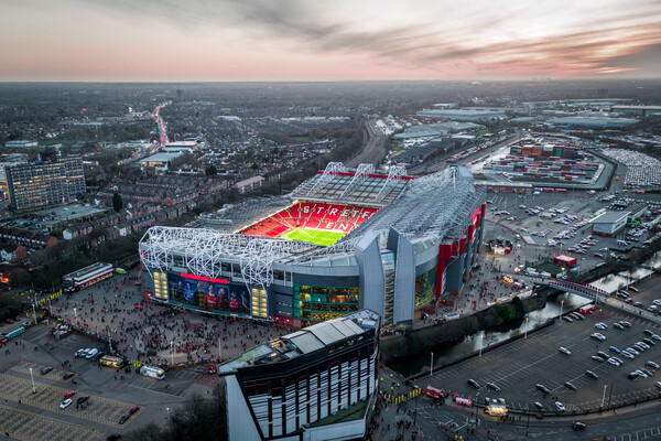 Old Trafford Picture Board by Apollo Aerial Photography