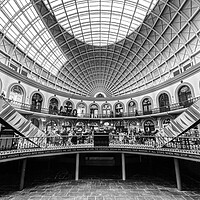 Buy canvas prints of Leeds Corn Exchange Black and White by Apollo Aerial Photography