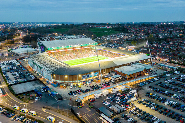 Leeds United Capacity Crowd Picture Board by Apollo Aerial Photography
