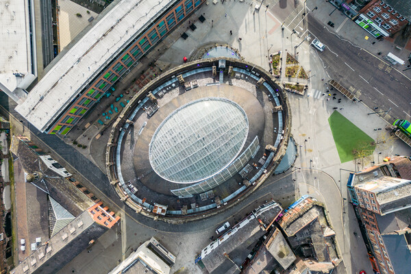 Leeds Corn Exchange Picture Board by Apollo Aerial Photography