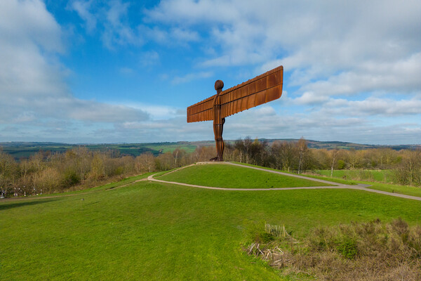 The Angel of the North Picture Board by Apollo Aerial Photography