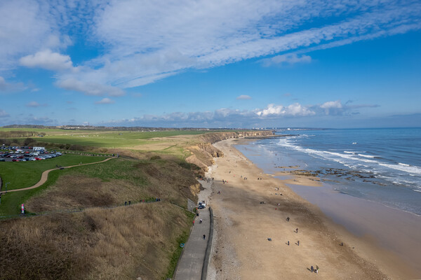 Seaham Hall Beach Picture Board by Apollo Aerial Photography
