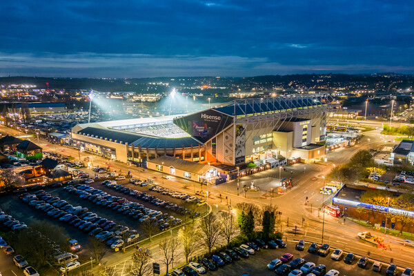 Elland Road Football Stadium Picture Board by Apollo Aerial Photography