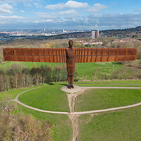 Buy canvas prints of The Angel of the North by Apollo Aerial Photography