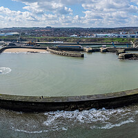 Buy canvas prints of Seaham Harbour Panoramic by Apollo Aerial Photography