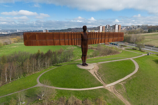 The Angel of the North Picture Board by Apollo Aerial Photography