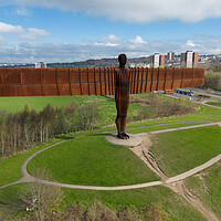 Buy canvas prints of The Angel of the North by Apollo Aerial Photography