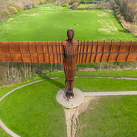 Buy canvas prints of Angel Of The North by Apollo Aerial Photography