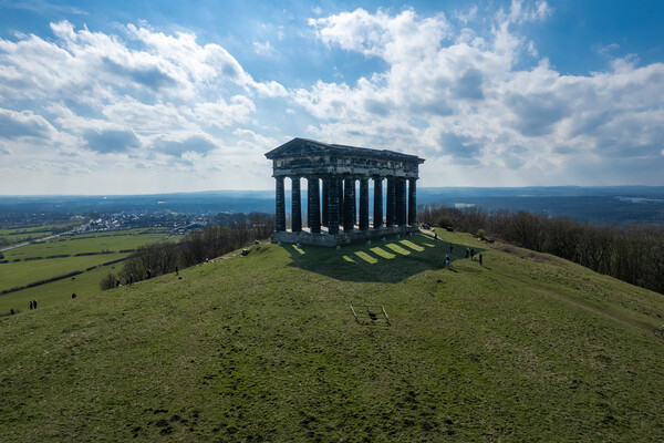 Penshaw Monument Aerial Photo Picture Board by Apollo Aerial Photography