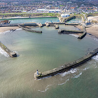 Buy canvas prints of Seaham Harbour Aerial View by Apollo Aerial Photography