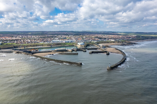 Seaham Harbour Aerial Picture Board by Apollo Aerial Photography