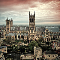 Buy canvas prints of Lincoln Cathedral by Apollo Aerial Photography