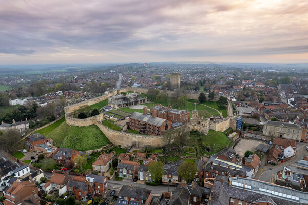 Lincoln Castle Picture Board by Apollo Aerial Photography