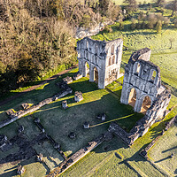 Buy canvas prints of Roche Abbey by Apollo Aerial Photography
