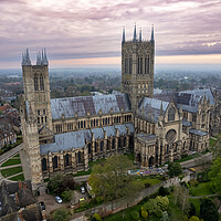 Buy canvas prints of Lincoln Cathedral by Apollo Aerial Photography