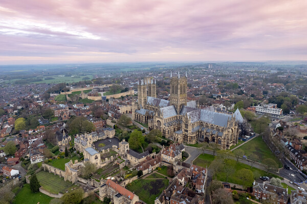 Lincoln Cathedral and Castle  Picture Board by Apollo Aerial Photography