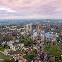 Buy canvas prints of Lincoln Cathedral and Castle  by Apollo Aerial Photography