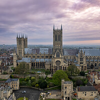 Buy canvas prints of Lincoln Cathedral Sunrise by Apollo Aerial Photography