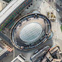Buy canvas prints of Leeds Corn Exchange Above by Apollo Aerial Photography