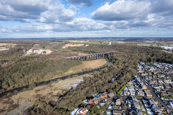 Conisbrough Viaduct Picture Board by Apollo Aerial Photography