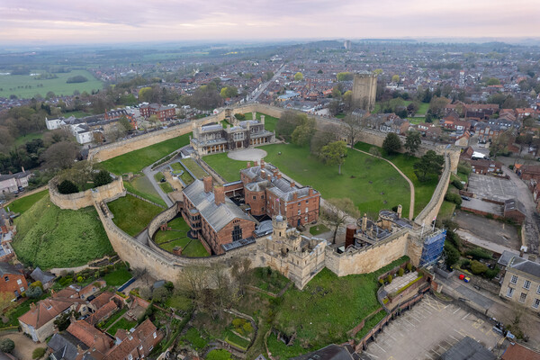 Lincoln Castle Picture Board by Apollo Aerial Photography